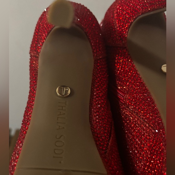 Thalia Sodi Chiara Red Platform Dress Booties - Picture 7 of 7